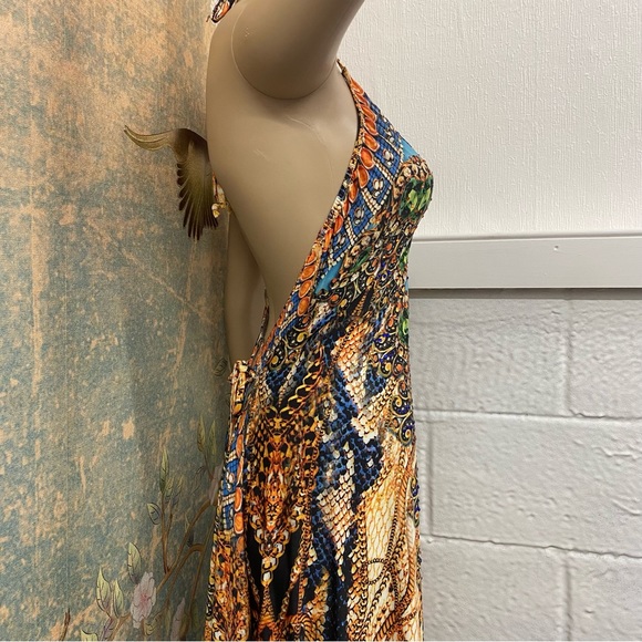 Venus Boho Colorful Hi-low Backless Dress - Picture 3 of 7